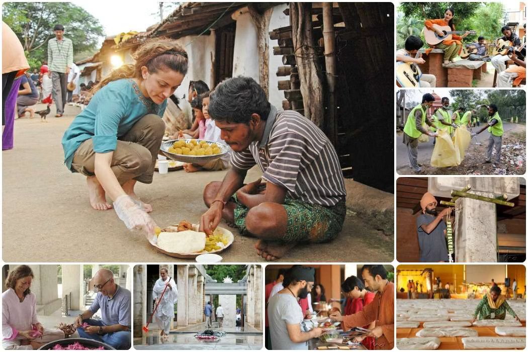 Volunteering at Isha